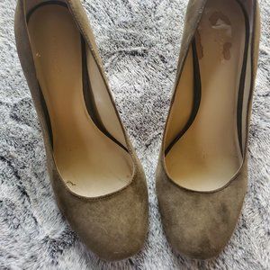Olive Green Suede Ann Taylor Work Pumps 7.5